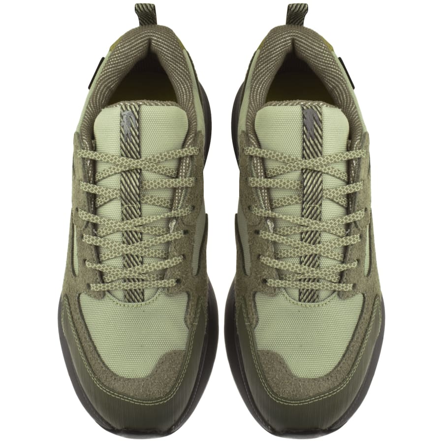 Green lacoste trainers online